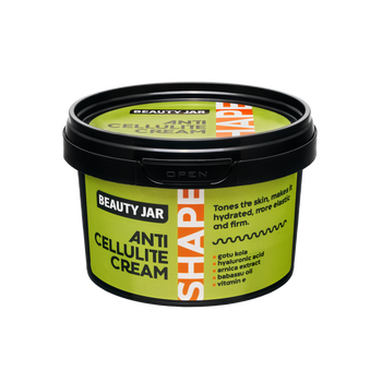 Crema anticelulitica cu acid hialuronic, extract de arnica si vitamina E, Shape Line, Beauty Jar, 380g