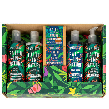 Set ritual de ingrijire Faith in Nature  cu Aloe Vera, 6 pcs.