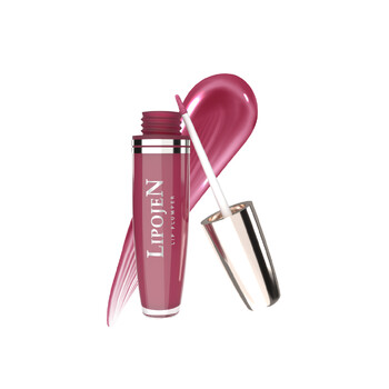Ruj lichid volumizant semi-mat cu colagen, PINK LOVE, nr. 5, LIPOJEN, 5 ml