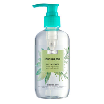 Sapun lichid natural cu aloe vera si ceai verde, GREEN POWER, BIOBAZA, 250 ml