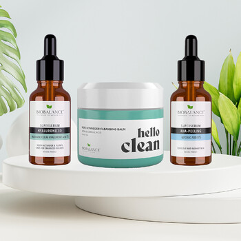 Set Rutina antirid & fermitate, ten gras sau mixt, Acid Glicolic, Bio Balance