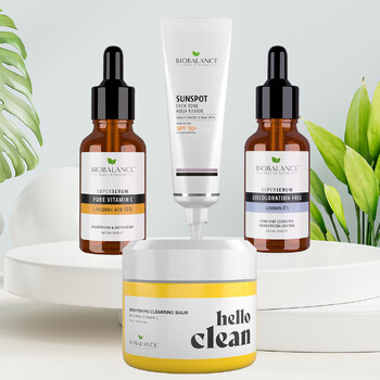 Set antirid & luminozitate, impotriva petelor pigmentare, vitamina C si Lumiskin 4%, Bio Balance