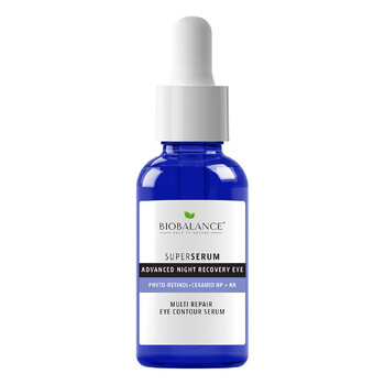 Super Serum contur ochi pentru noapte, cu Fito-Retinol + Ceramide + Acid Hialuronic, antirid si intensiv reparator, Bio Balance, 20 ml