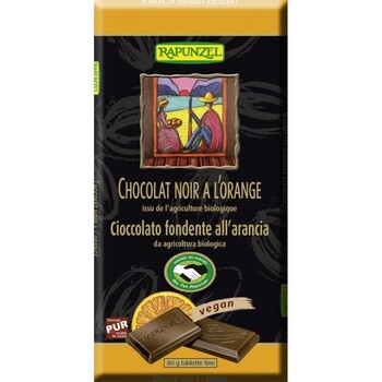 Ciocolata bio amaruie cu portocale si 55% cacao HIH