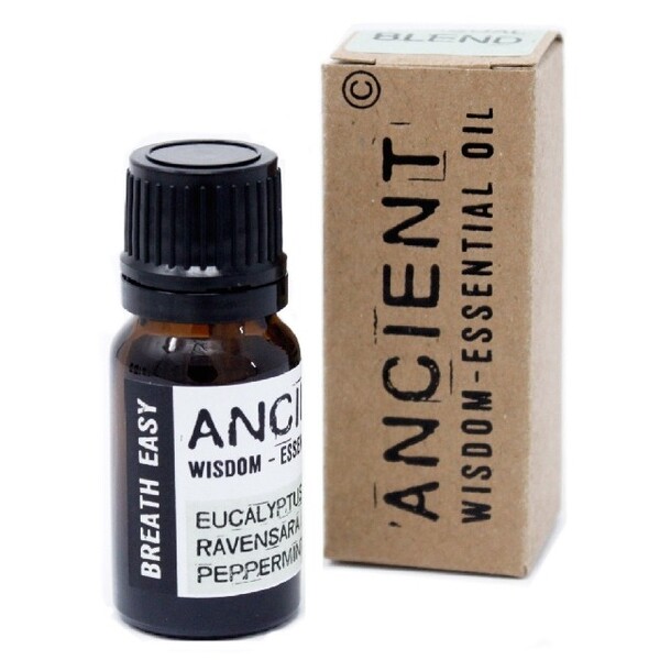 Amestec de uleiuri esentiale Breath Easy (eucalipt, ravensara, menta) 10ml - Ancient Wisdom Premium