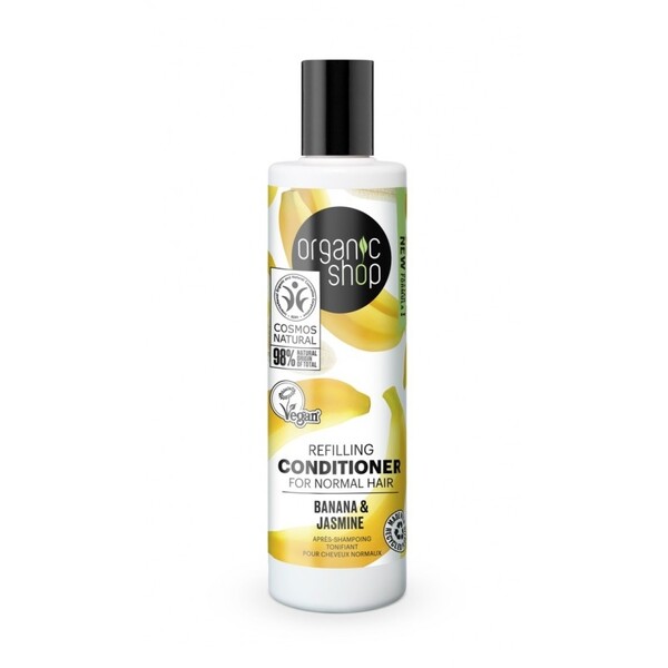 Balsam de par cu banane si iasomie Banana Jasmine, 280ml - Organic Shop