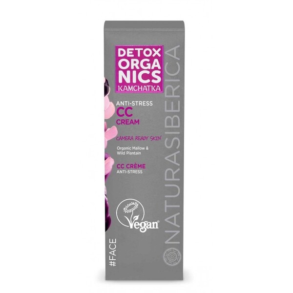 CC cream anti-stress cu extract de nalba si fructe nordice, 30ml - DETOX ORGANICS KAMCHATKA