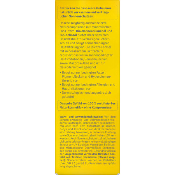 Crema bio antirid protectie solara FPS 30, piele sensibila, 50ml - LAVERA