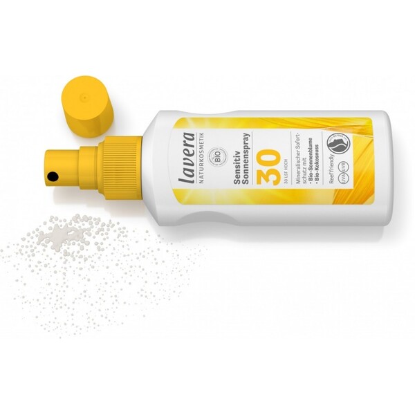 Spray bio protectie solara inalta FPS 30, piele sensibila, 100ml - LAVERA