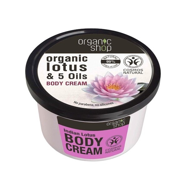 Crema de corp delicioasa Indian Lotus, 250 ml - Organic Shop