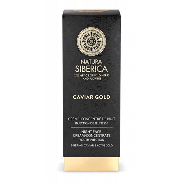 Crema de noapte concentrata antiage Youth Injection cu aur si caviar, Caviar Gold, 30 ml - Natura Siberica
