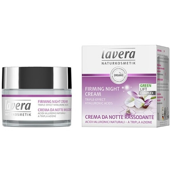 Crema de noapte pentru fermitate cu fitocolagen, acid hialuronic si ulei de karanja, 50 ml - LAVERA