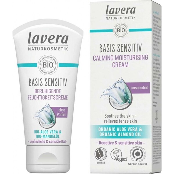 Crema hidratanta calmanta tens sensibil, fara parfum, Basis Sensitiv - LAVERA