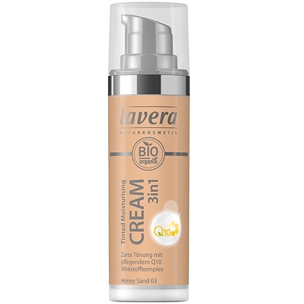 Crema nuantatoare 3-in-1 cu coenzima Q10 - Honey Sand 03, 30ml - LAVERA
