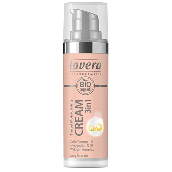 Crema nuantatoare 3-in-1 cu coenzima Q10 - Ivory Rose 00, 30ml - LAVERA