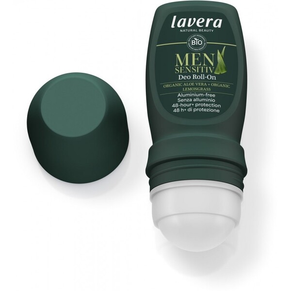 Deo Roll-On barbati lavera Men Sensitive - 48h, fara aluminiu, cu aloe vera si lemongrass