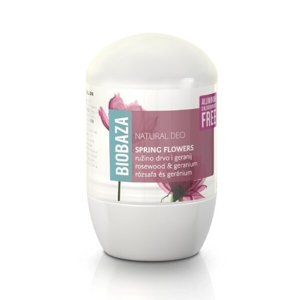 Deodorant natural pentru femei SPRING FLOWERS (trandafiri si geranium) - BIOBAZA