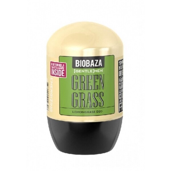 Deodorant natural roll-on pentru barbati GREEN GRASS (lemongrass) - BIOBAZA