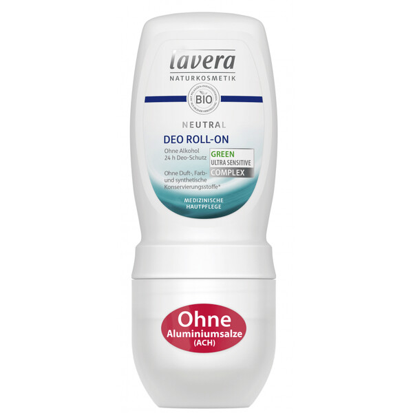 Deodorant roll-on fara alcool pentru piele foarte sensibila, iritata, Neutral - LAVERA