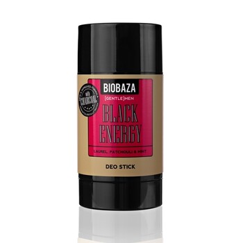 Deodorant stick natural pentru barbati Black Energy, dafin si patchouli - BIOBAZA