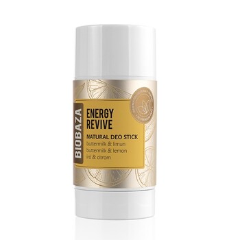 Deodorant stick natural Energy Revive, buttermilk & lemon - BIOBAZA