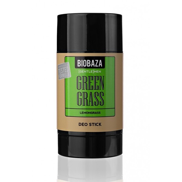 Deodorant stick natural pentru barbati Green Grass, lemongrass - BIOBAZA