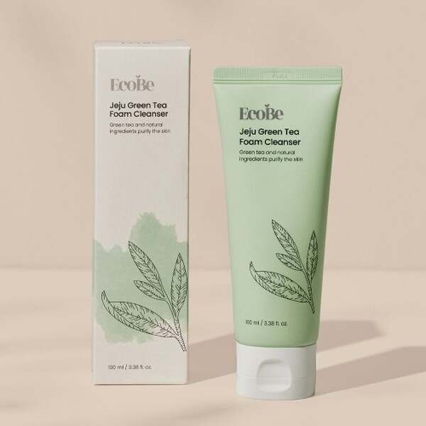 EcoBe Spuma Coreeana de Curatare cu Ceai Verde din Jeju - Purificare si Revigorare pentru Piele Proaspata si Luminoasa, 100ml