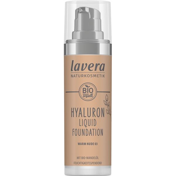 Fond de ten bio Hyaluron Liquid Warm Nude 03, 30ml - LAVERA