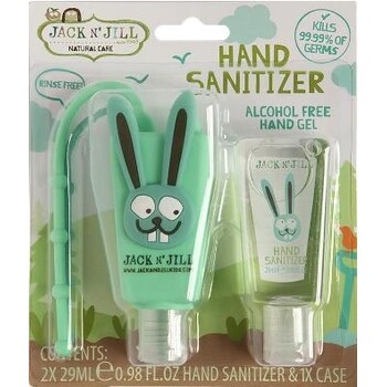 Gel antibacterian pentru maini Bunny, cu suport si rezerva 2 x 29ml - Jack n' Jill