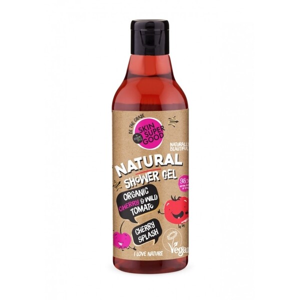 Gel de dus natural Cherry Splash, 250ml - Skin Supergood