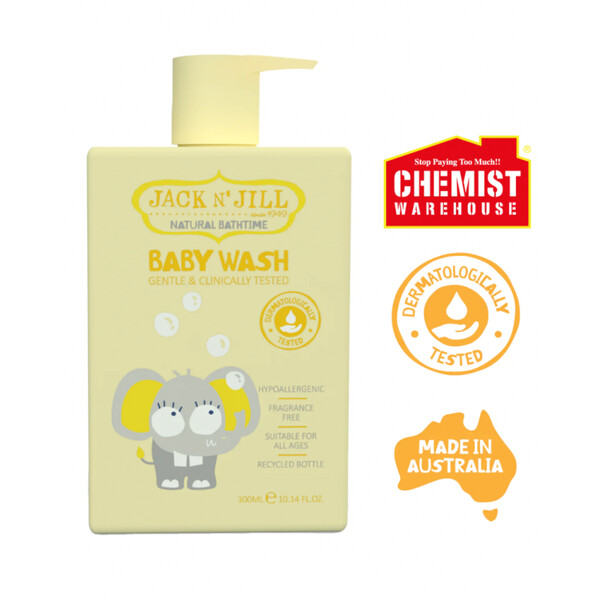 Gel de dus pentru bebelusi Yellow, fara parfum, hipoalergenic, 300ml - Jack n Jill