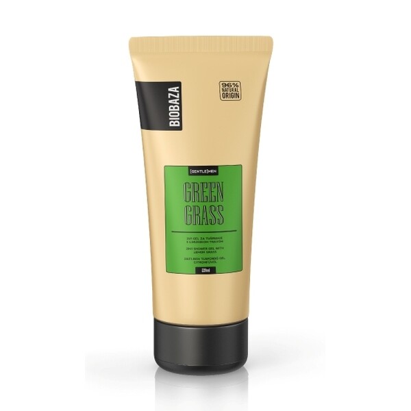 Gel de dus si sampon 2in1 pentru barbati GREEN GRASS (lemongrass), 220 ml - BIOBAZA