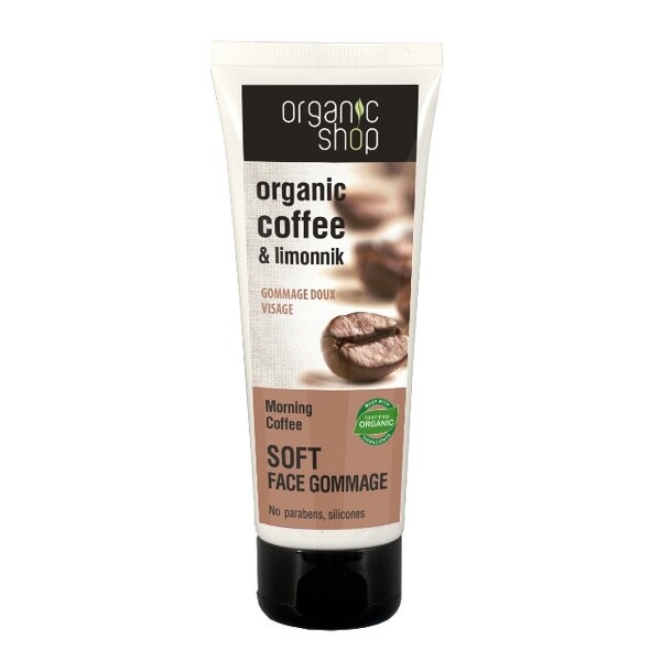 Gomaj bland pentru ten cu cafea Morning Coffee, 75 ml - Organic Shop