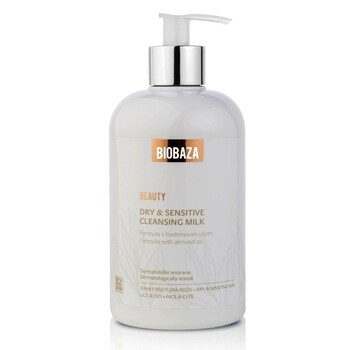 Lapte demachiant cu ulei de migdale pentru ten uscat si sensibil, 500ml - BIOBAZA