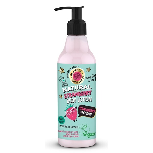 Lotiune de corp Skin Supergood cu capsuni Strawberry Vacation, 250ml - Planeta Organica