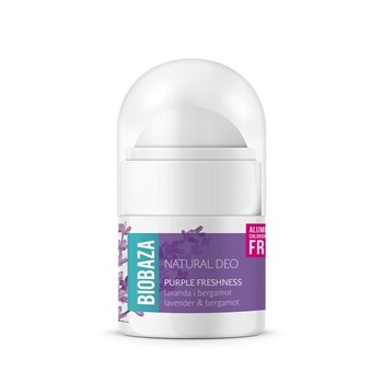 MINI Deodorant natural pentru femei PURPLE FRESHNESS, 20ml - BIOBAZA