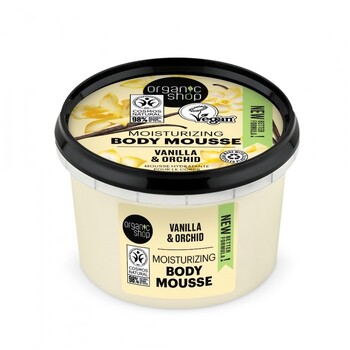Mousse delicios pentru corp Vanilla & Orchid, 250ml - Organic Shop