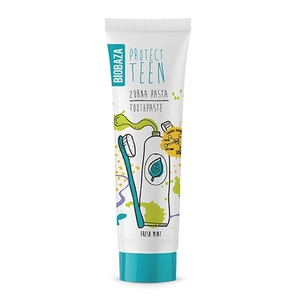 Pasta de dinti fara fluor pentru copii si adolescenti Protect Teen 7+, 75ml - BIOBAZA