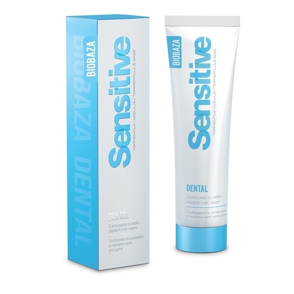 Pasta de dinti naturala cu salvie pentru dantura sensibila SENSITIVE, 100 ml - BIOBAZA