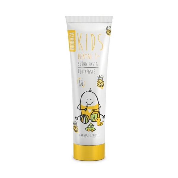 Pasta de dinti naturala pentru copii 1+ cu aroma de ananas, 75 ml - BIOBAZA
