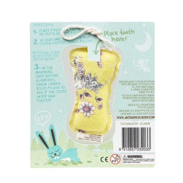 Saculet din bumbac organic pentru pastrarea dintilor de lapte, Tickle - Jack n' Jill