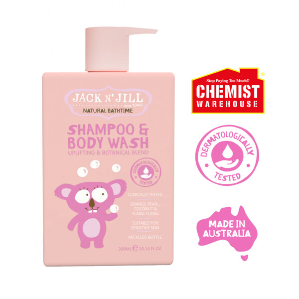 Sampon gel de dus pentru copii si piele sensibila Pink, 300ml - Jack n Jill