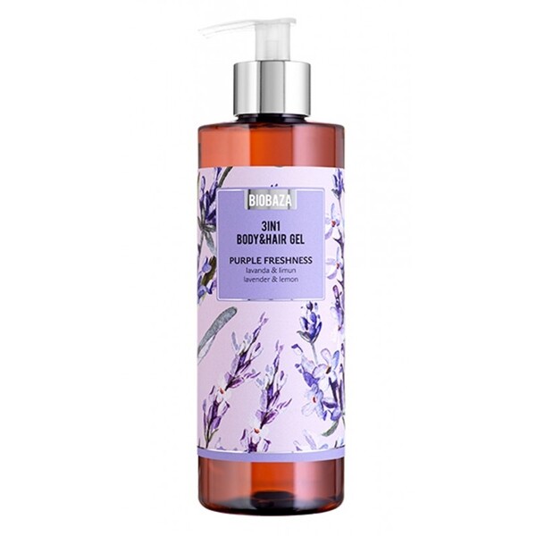Sampon si gel de dus natural cu lavanda si lamaie, 400 ml - BIOBAZA