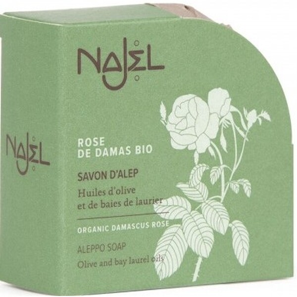 Sapun de Alep cu trandafir organic de Damasc, 100g - NAJEL
