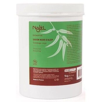 Sapun negru de Alep exfoliant cu eucalipt, 1 kg - NAJEL