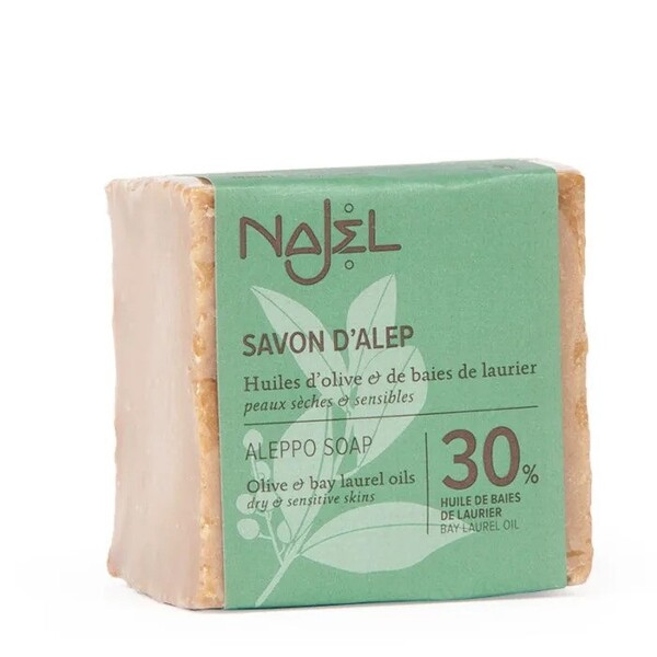 Sapun traditional de Alep cu 30% ulei de dafin, 170g - NAJEL