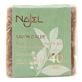Sapun traditional de Alep cu 40% ulei de dafin, 185g - NAJEL