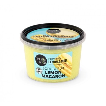 Scrub de corp delicios cu menta si lamaie Lemon Macaron, 250ml - Organic Shop