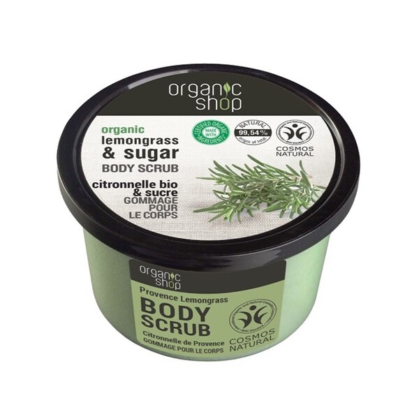 Scrub de corp delicios cu zahar si lemongrass Provence Lemongrass, 250 ml - Organic Shop