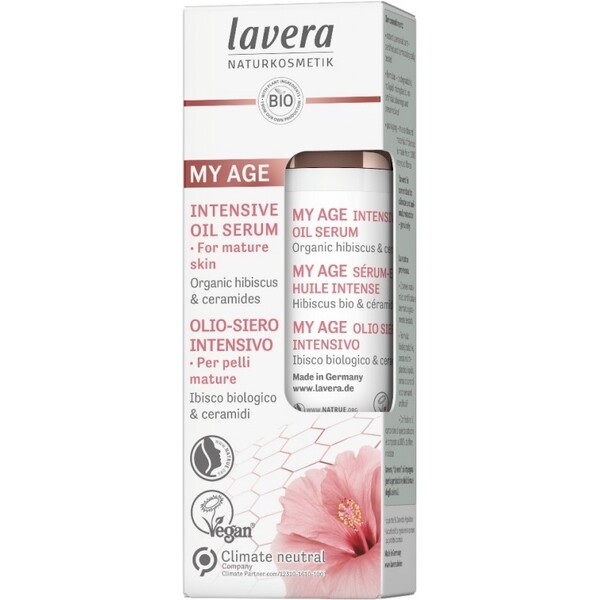 Ser uleios intensiv pentru ten matur cu hibiscus si ceramide MY AGE, 30ml - LAVERA